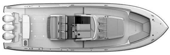 Pursuit Yachts S 428 Sport floor plan