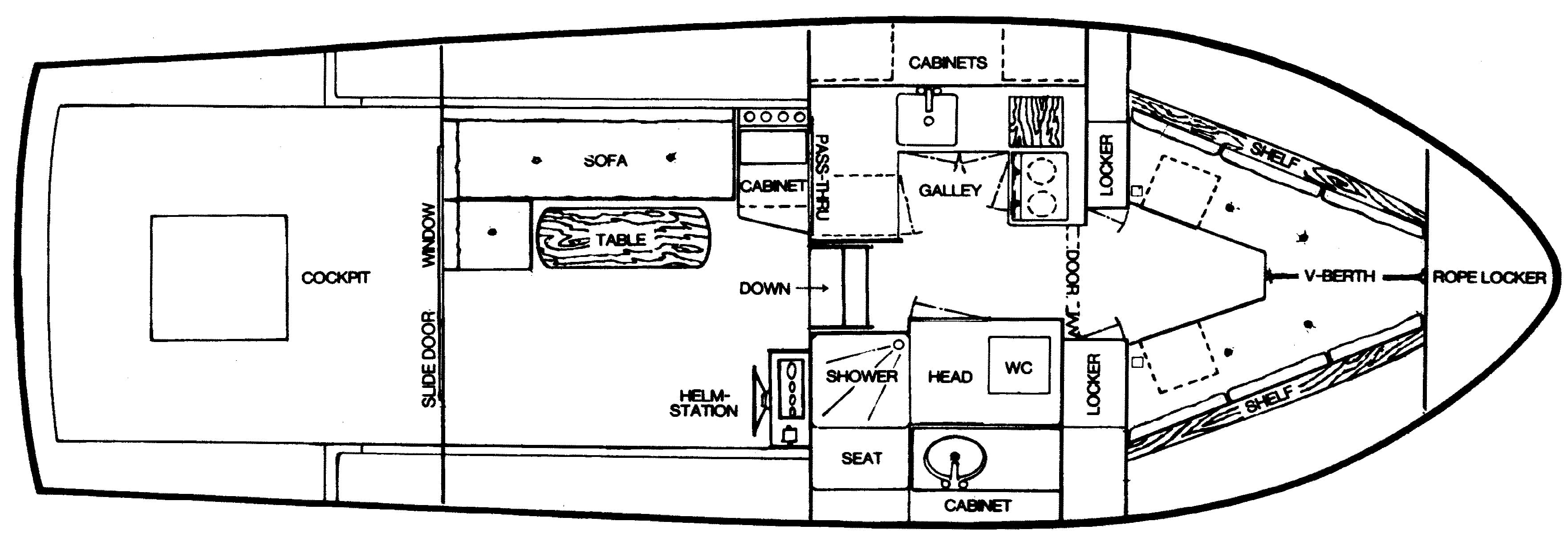 Mainship Yachts 34 II floor plan