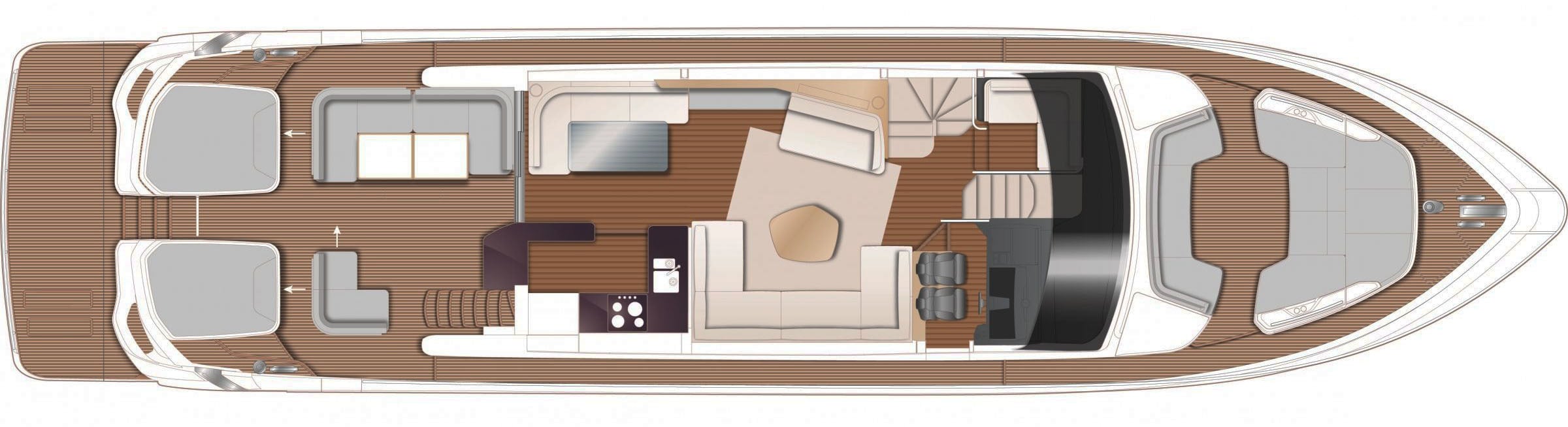Princess Yachts Y78 floor plan