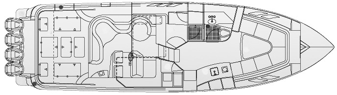 Intrepid Yachts 410 Evolution floor plan