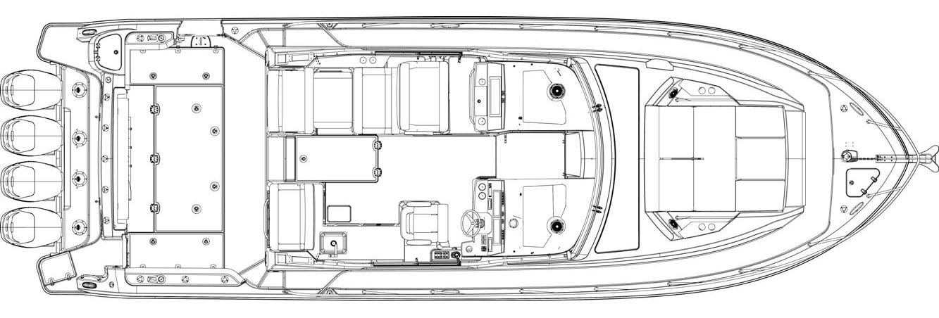 Boston Whaler 380 Realm floor plan
