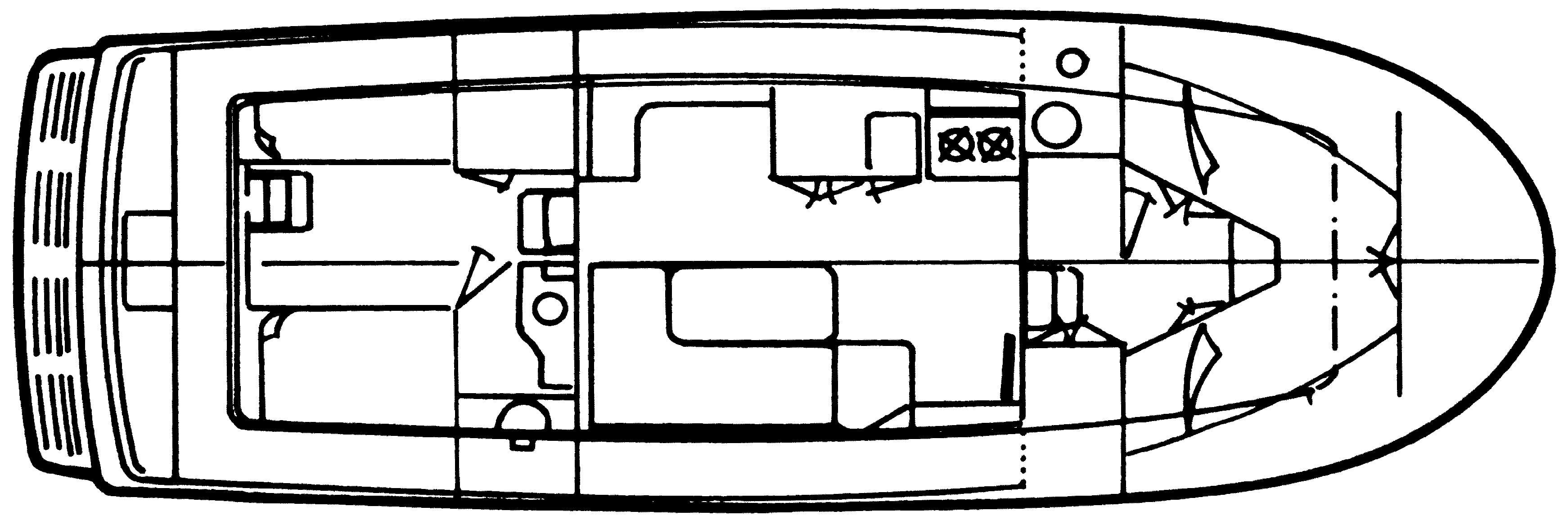Albin 33 Trawler floor plan