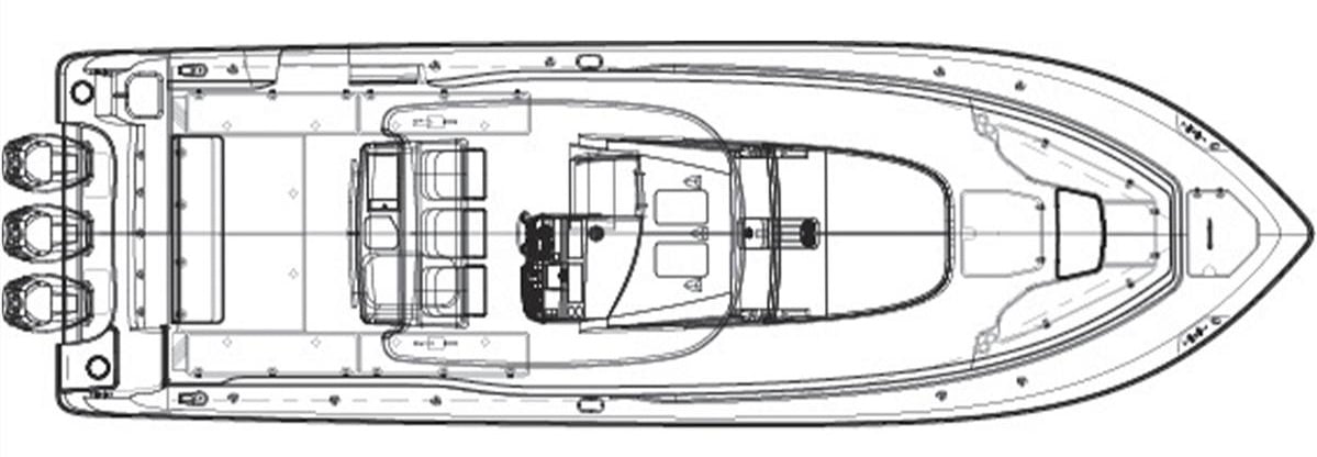 Boston Whaler 360 Outrage floor plan