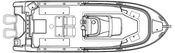 Edgewater 285 Center Console floor plan
