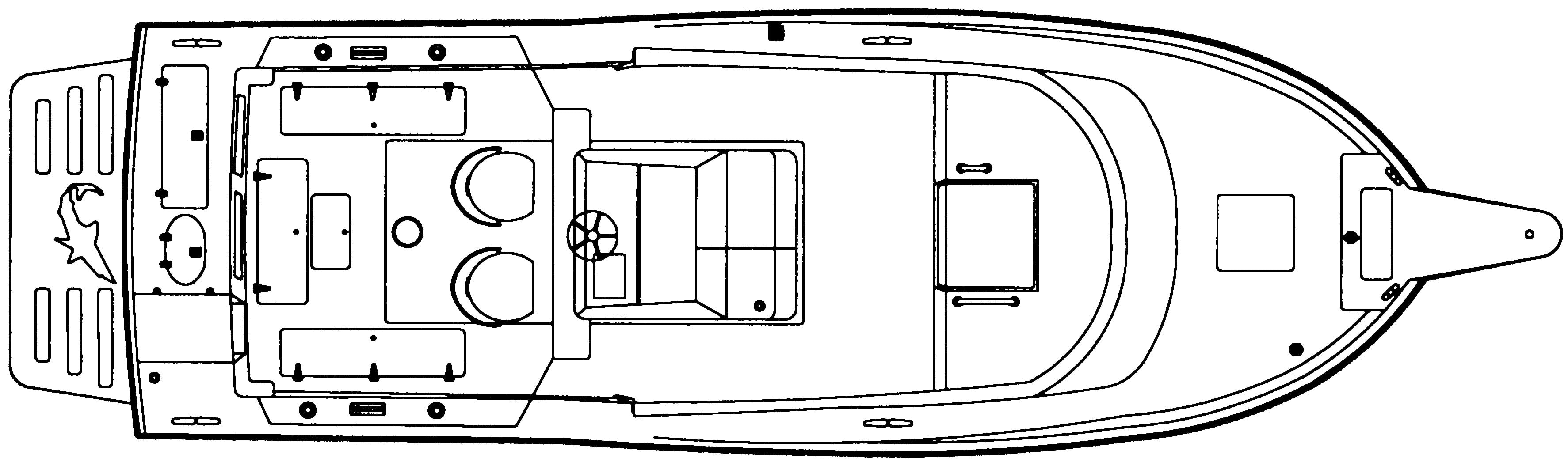Mako Yachts 295 Center Console Cuddy floor plan