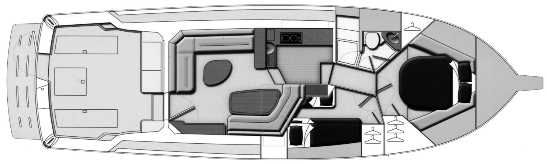 Riviera Yachts 39 Open Flybridge floor plan