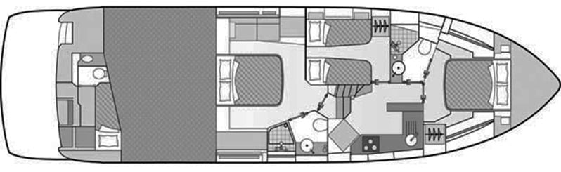 Sunseeker Yachts Manhattan 55 floor plan