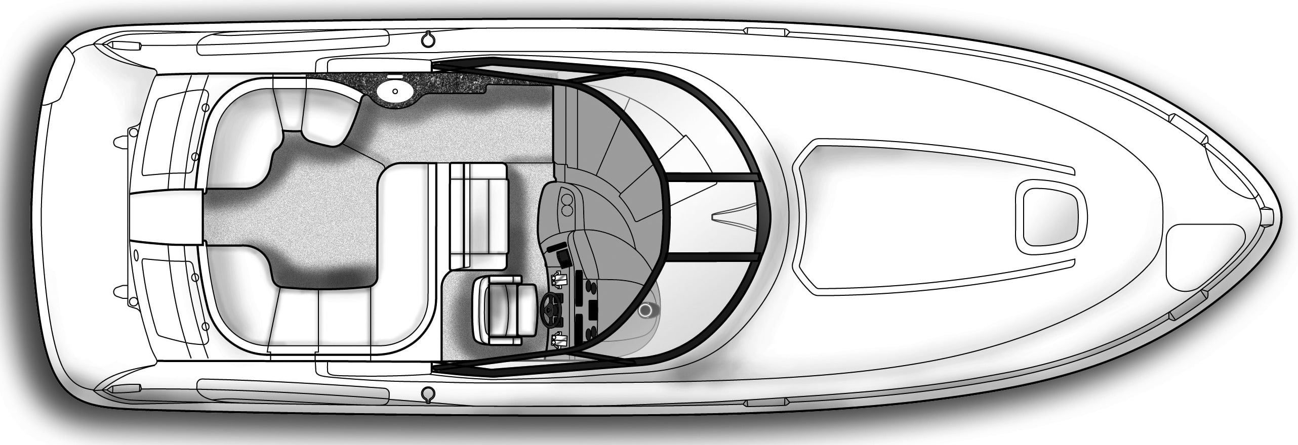 Sea Ray Yachts 370 Sundancer Outboard floor plan