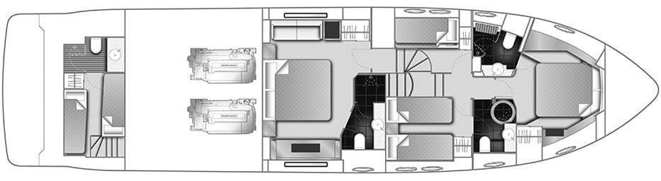 Princess Yachts F65 floor plan