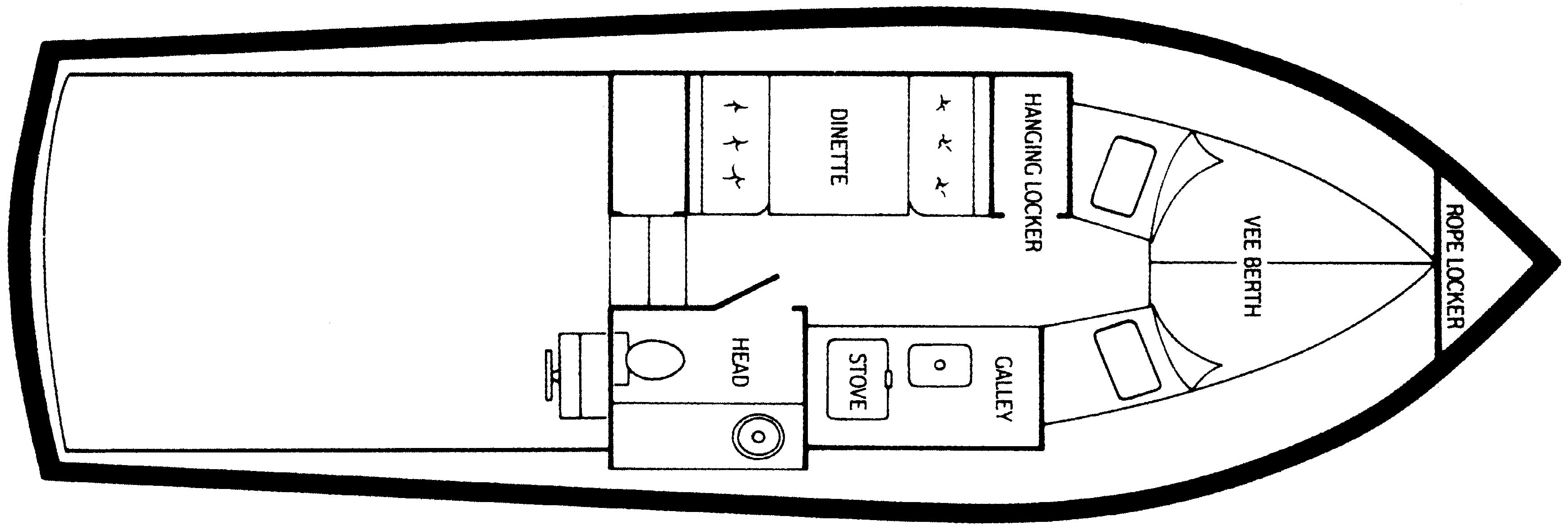 Marinette 28 Express floor plan