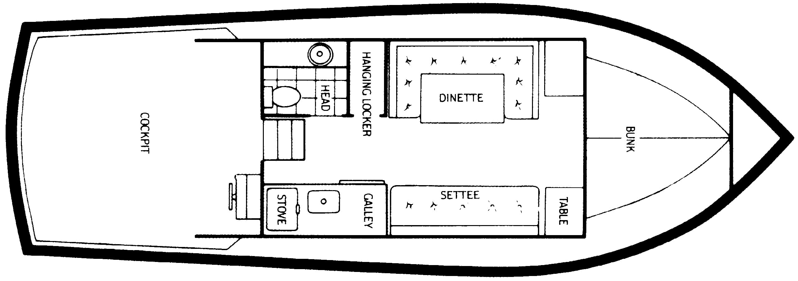 Marinette 32 Sedan floor plan