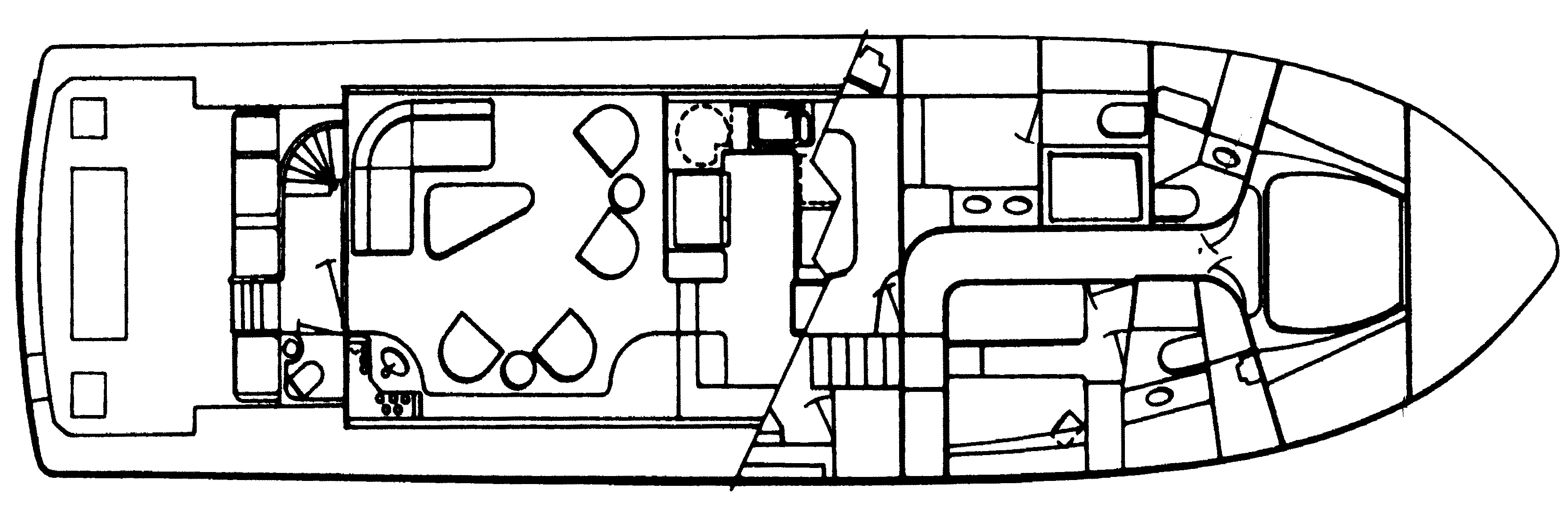 Bertram Yachts 72 Convertible floor plan