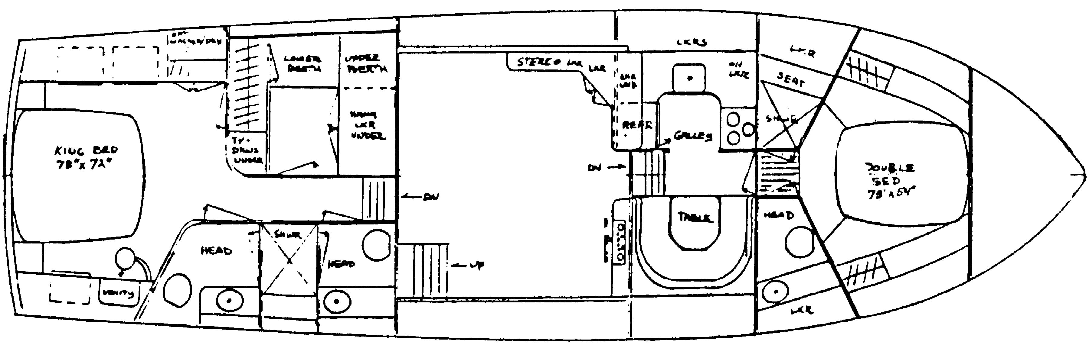 Marine Trader Yachts Med 56 Montechristo floor plan