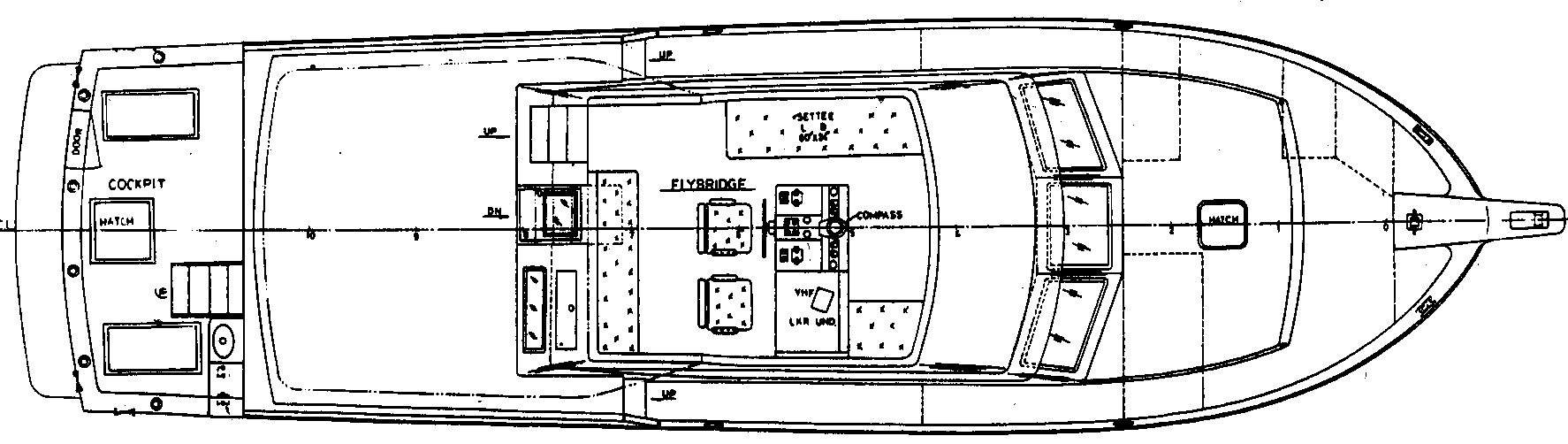Bestway 50 Cockpit Motor Yacht floor plan