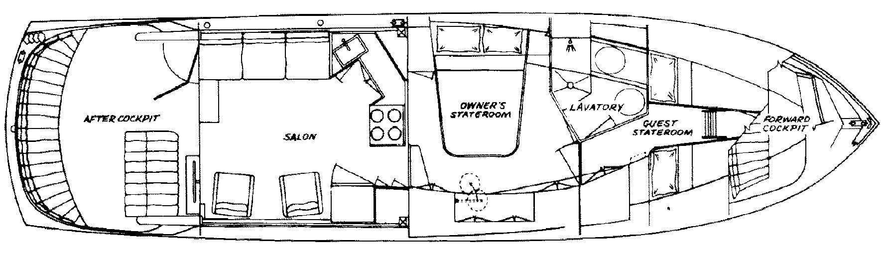 Midnight Lace 44 Express floor plan