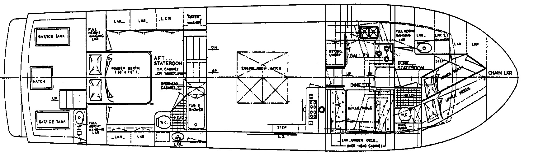 Bestway 50 Cockpit Motor Yacht floor plan