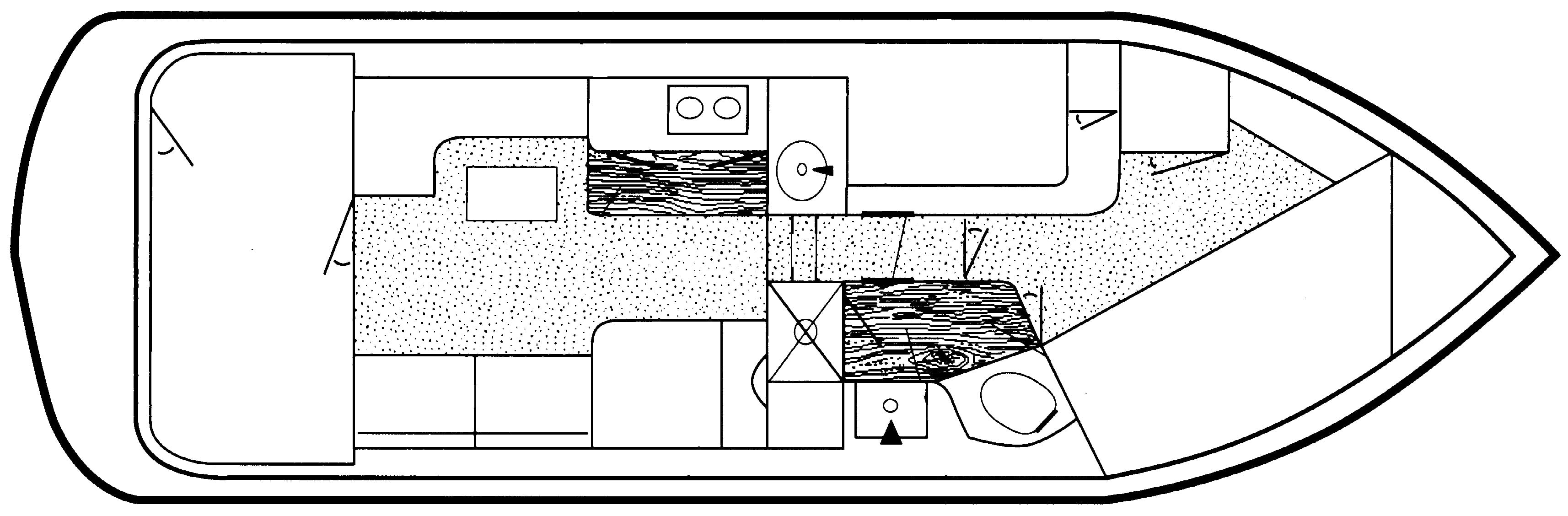 Navigator Yachts 3300 Flybridge Sedan floor plan