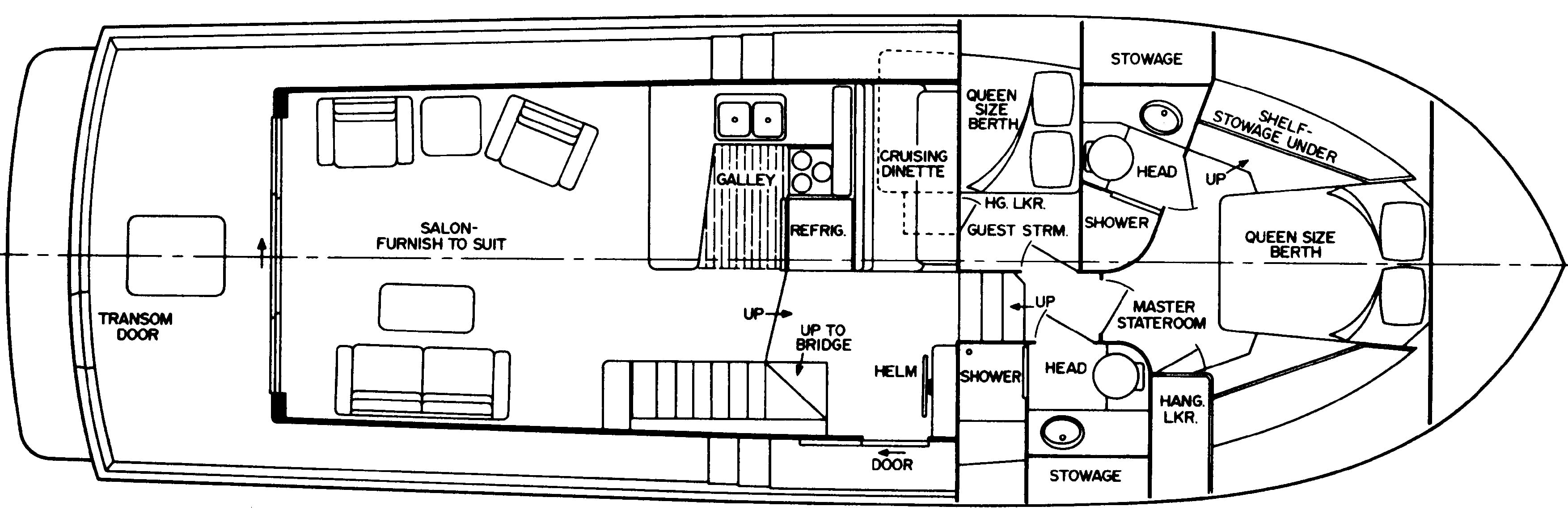Nordic Yachts 480 Motor Yacht floor plan