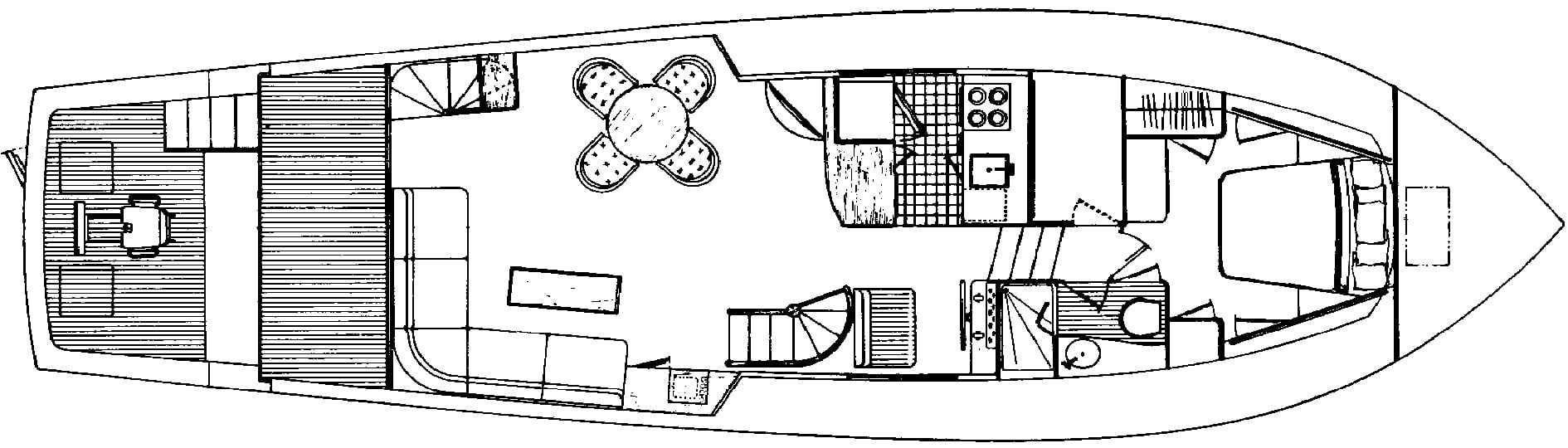 Ocean Yachts 56 Cockpit Motor Yacht floor plan