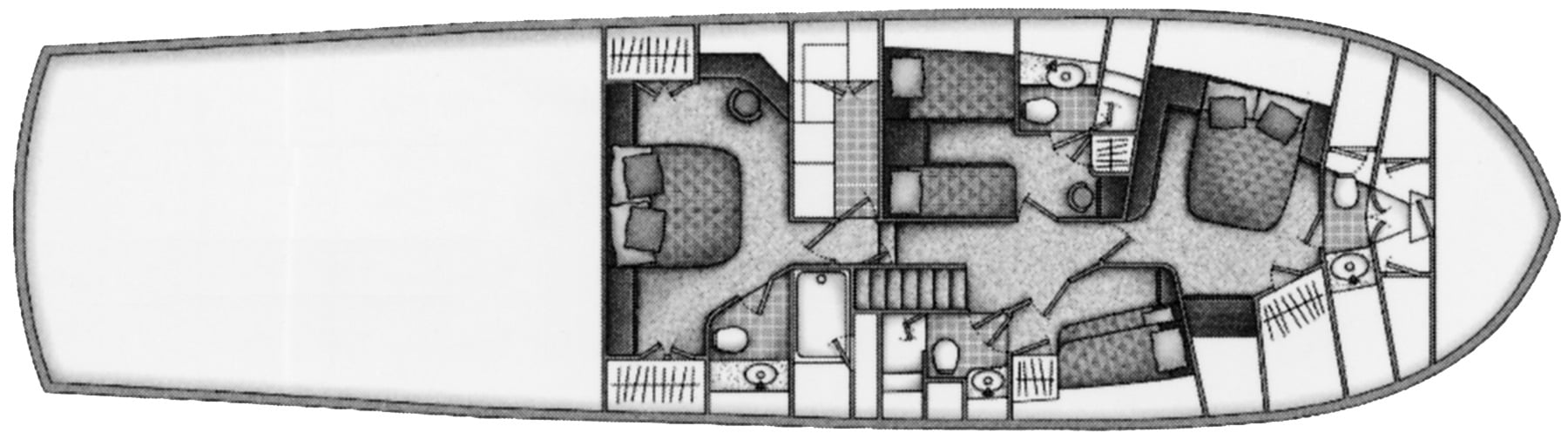 Ocean Yachts 73 Super Sport floor plan