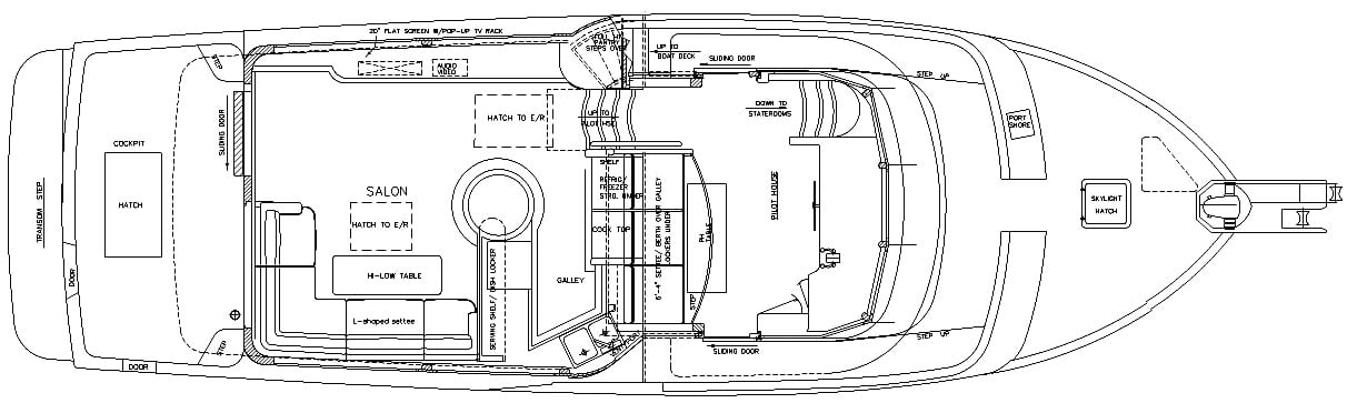 Ocean Alexander Yachts 50 Classico floor plan