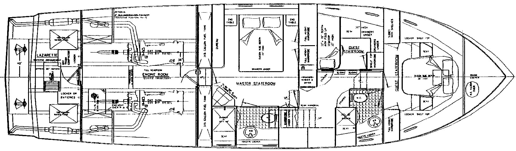 Ocean Alexander Yachts 600 Classico MK I floor plan
