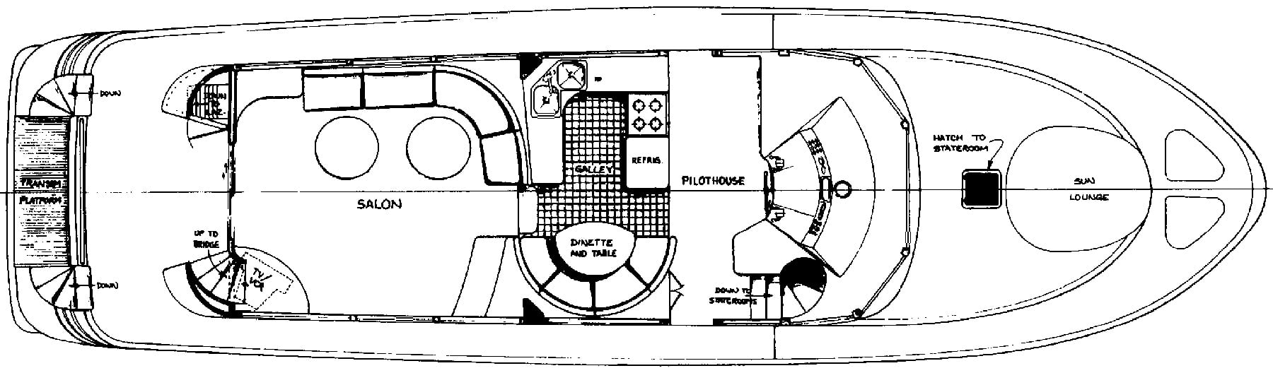 Ocean Alexander Yachts 600-630 Motor Yacht floor plan