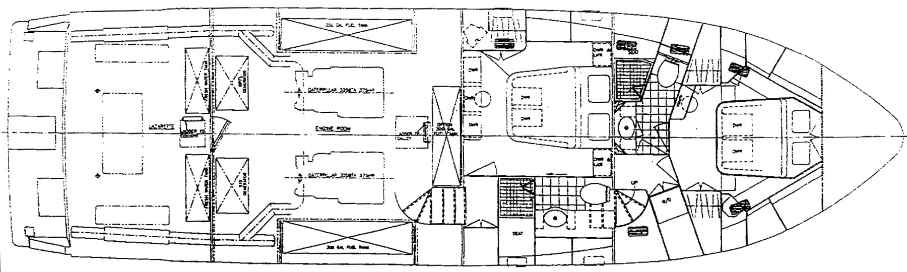 Offshore Yachts 52 Sedan floor plan