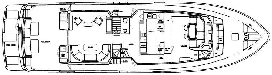 Offshore Yachts 80 Voyager floor plan
