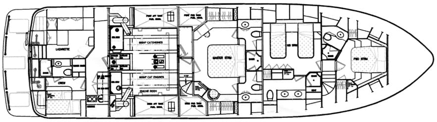Offshore Yachts 80 Voyager floor plan