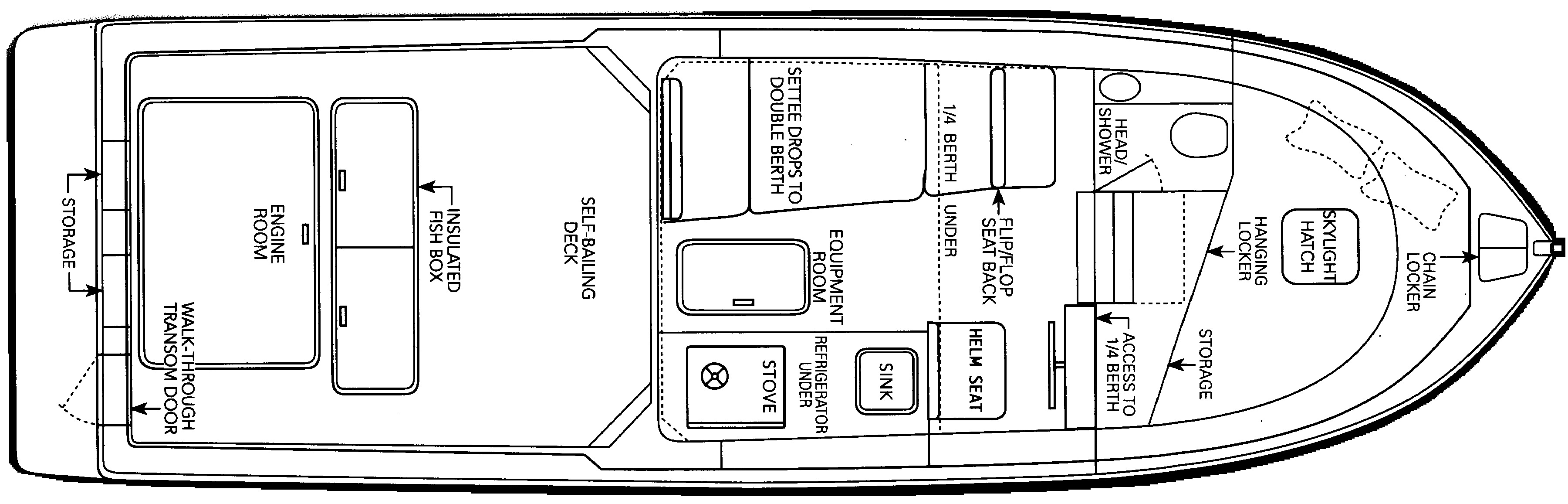 Osprey 30 Fisherman floor plan
