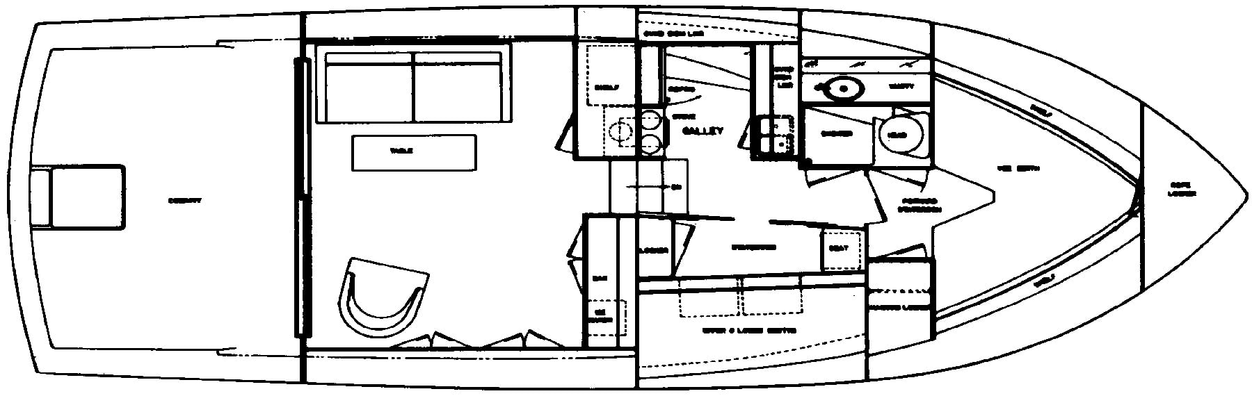 Pacemaker 36 Sportfisherman floor plan