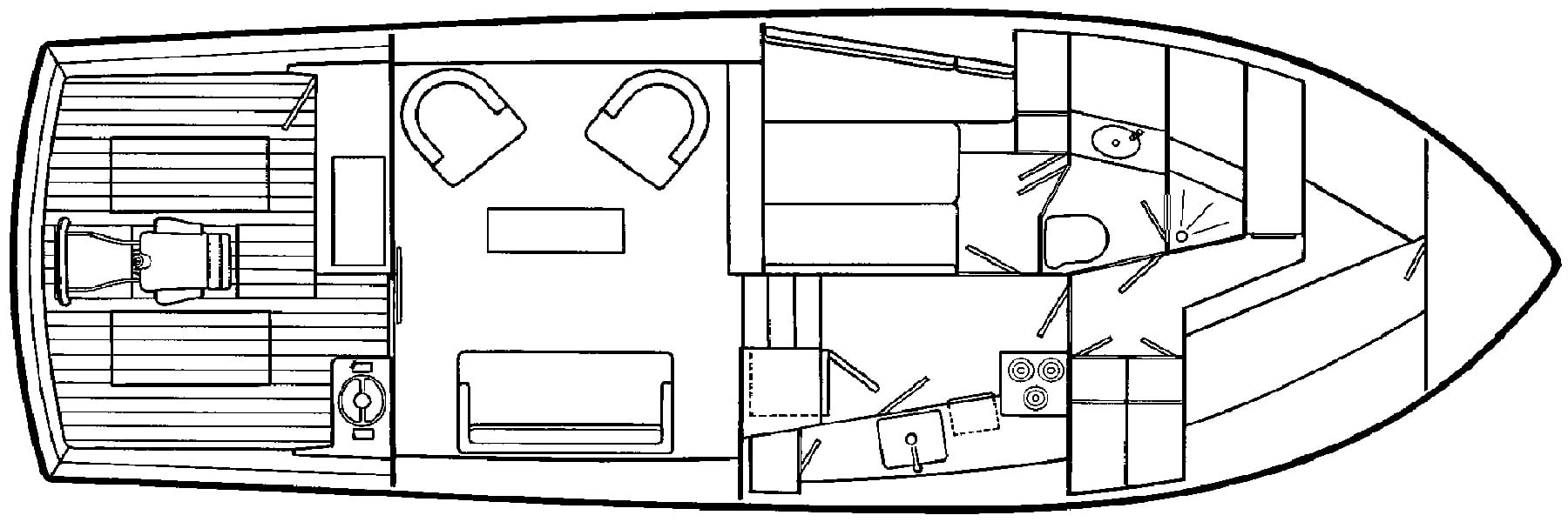 Pacemaker 40 Sport Fisherman floor plan