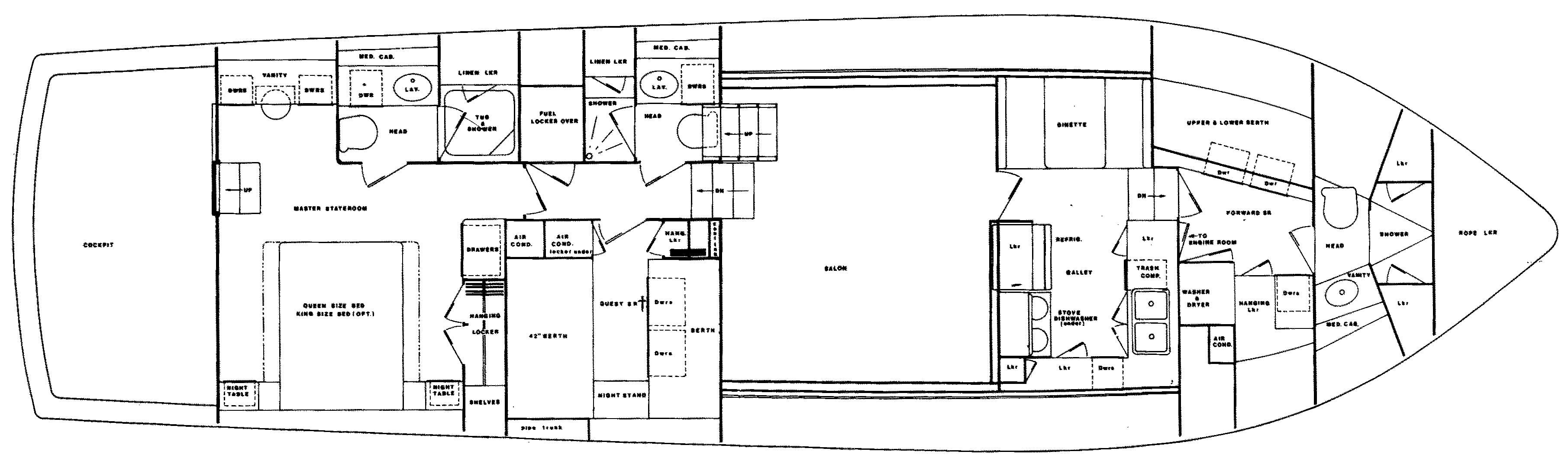 Pacemaker 62 Cockpit MY floor plan