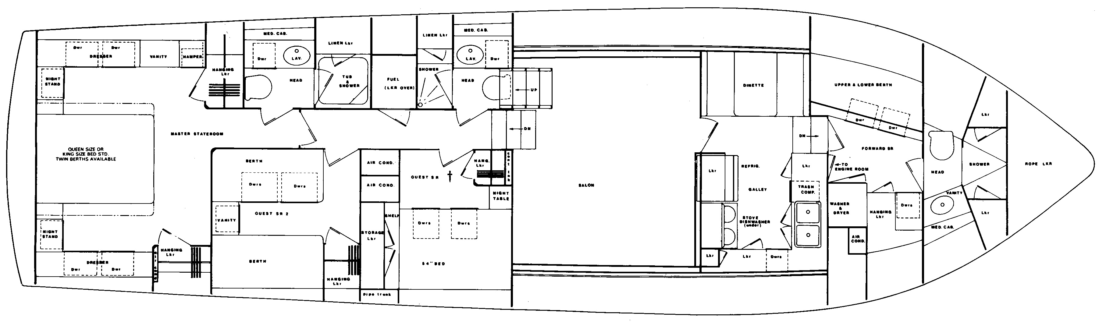 Pacemaker 62 Motor Yacht floor plan