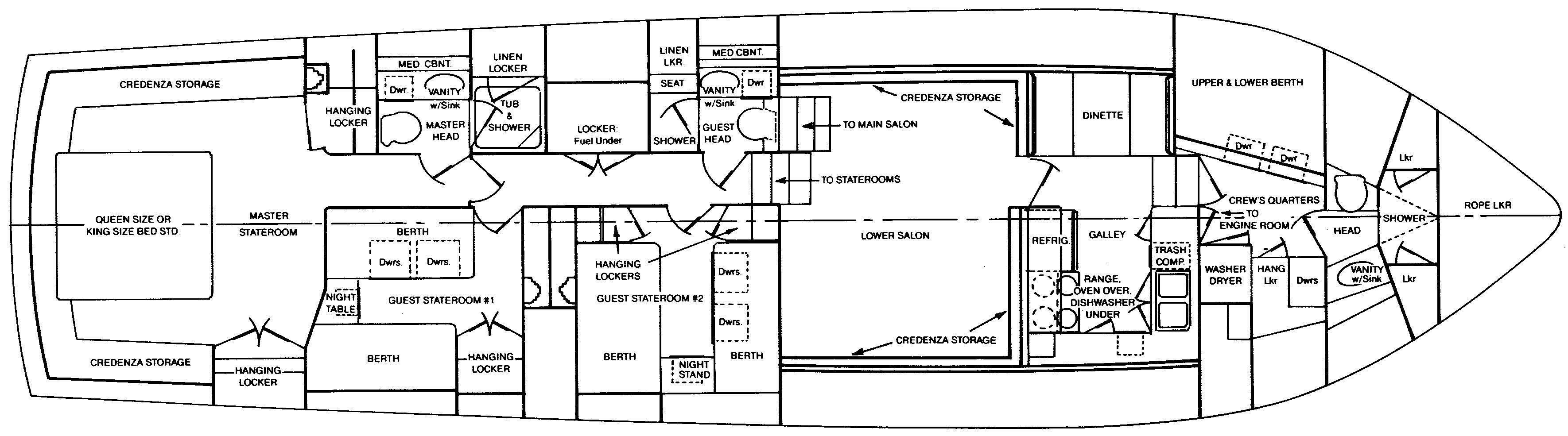 Pacemaker 66 Motor Yacht floor plan