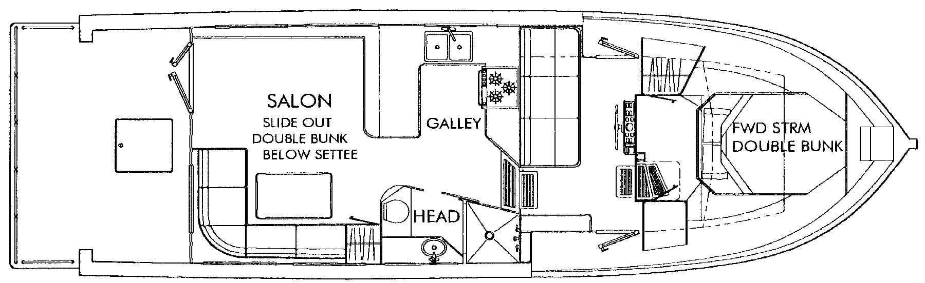 Pacific Trawler 40 floor plan