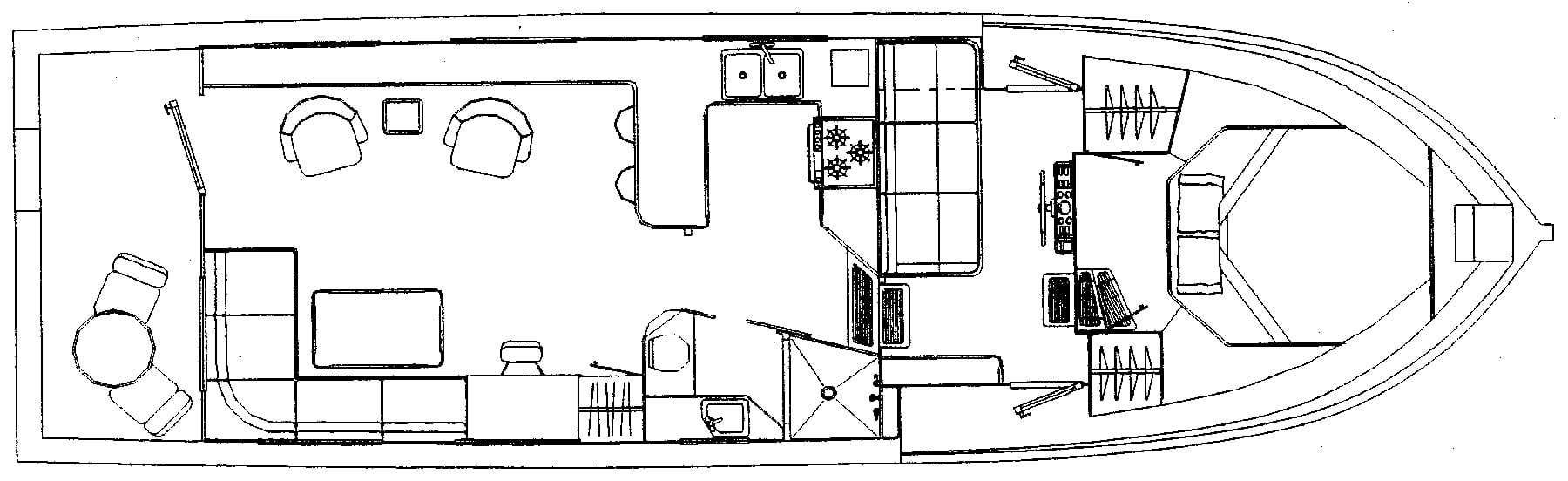 Pacific Trawler 40 floor plan