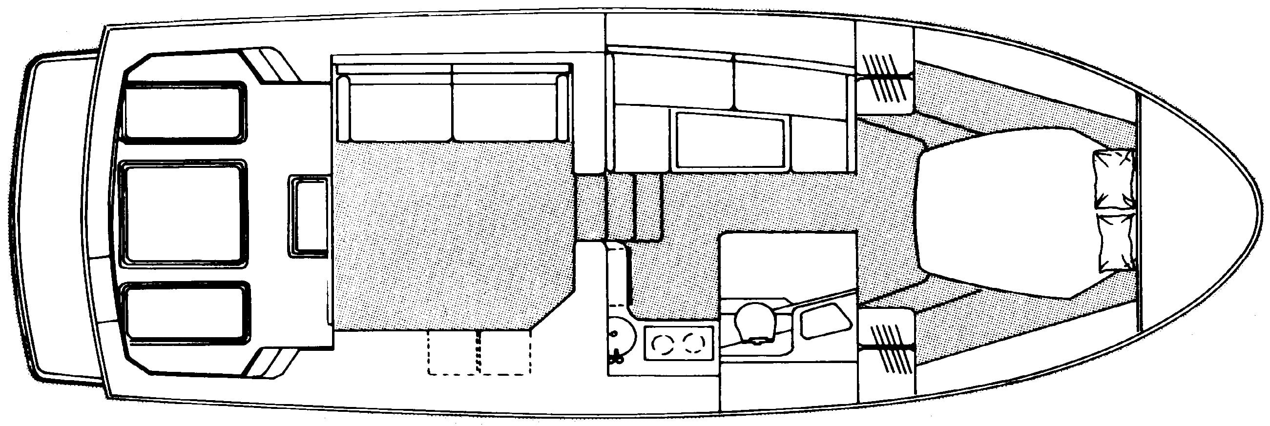 Pearson 34 Convertible floor plan