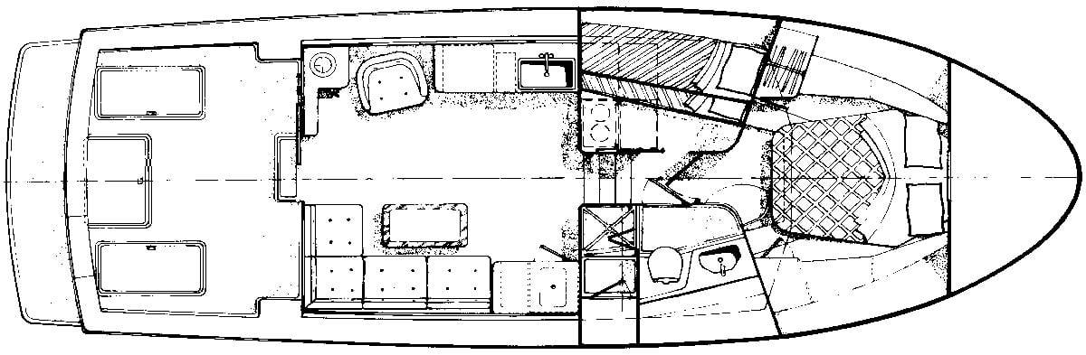 Pearson 38 Convertible floor plan