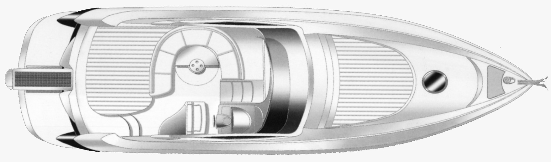 Pershing Yachts 43 floor plan