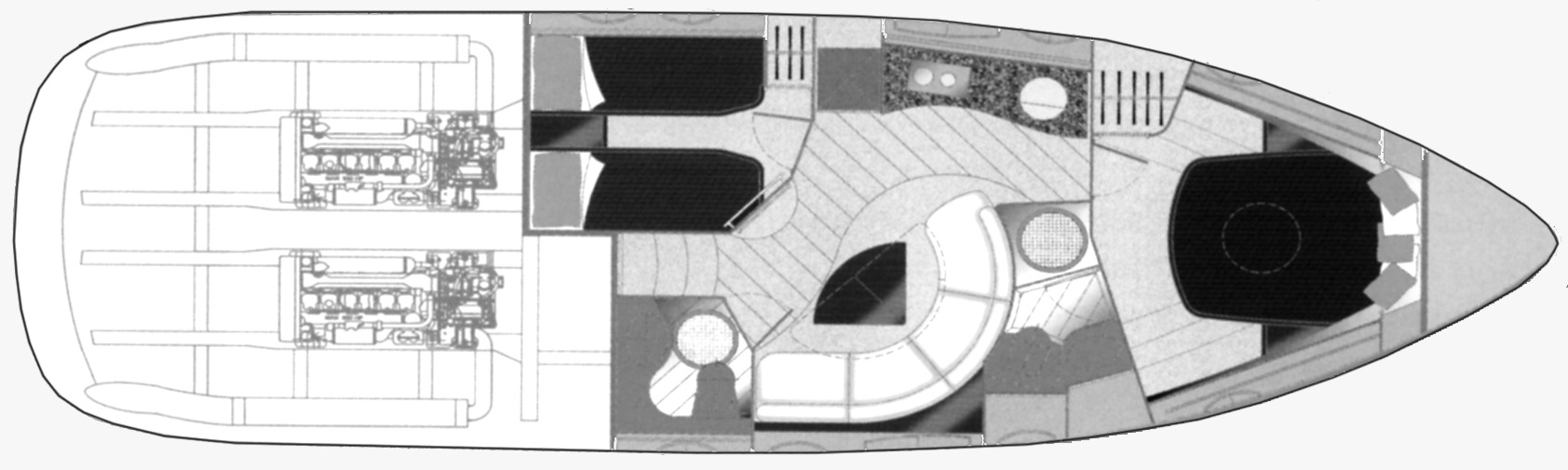 Pershing Yachts 43 floor plan