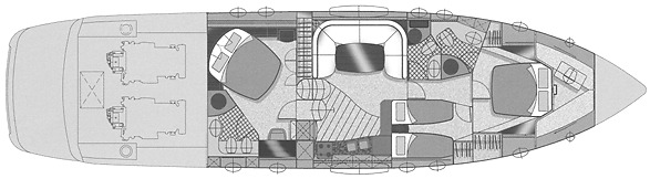 Pershing Yachts 65 floor plan