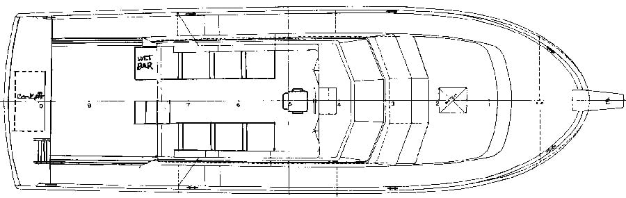 Present Yachts 46 Cockpit Motor Yacht floor plan