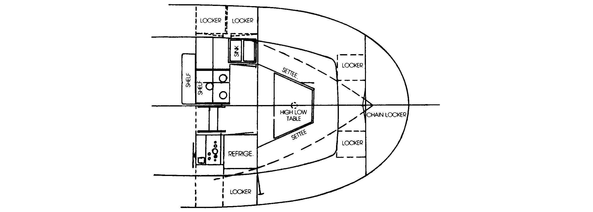 Present Yachts 35 Sundeck floor plan