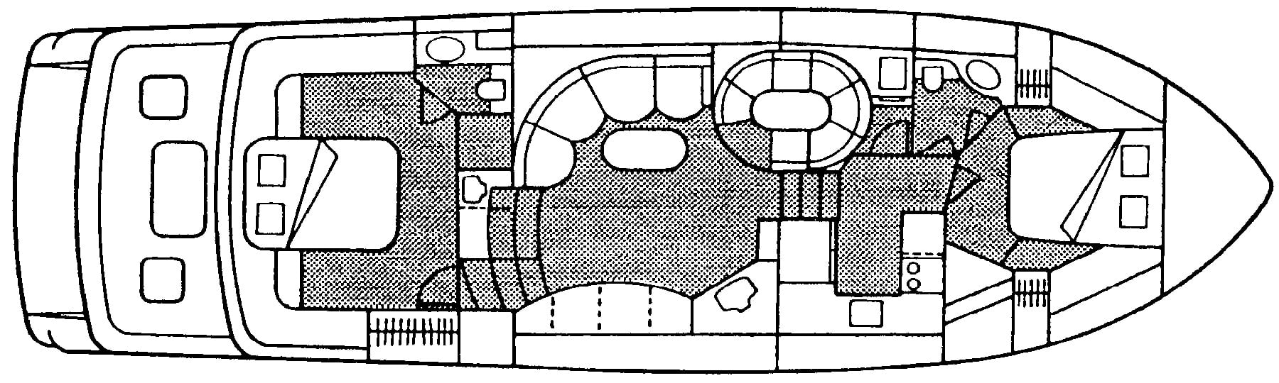 President Yachts 545 Cockpit MY floor plan