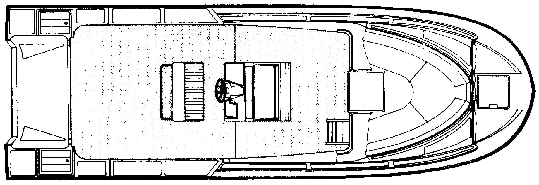 Boston Whaler 27 Center Console Cuddy floor plan