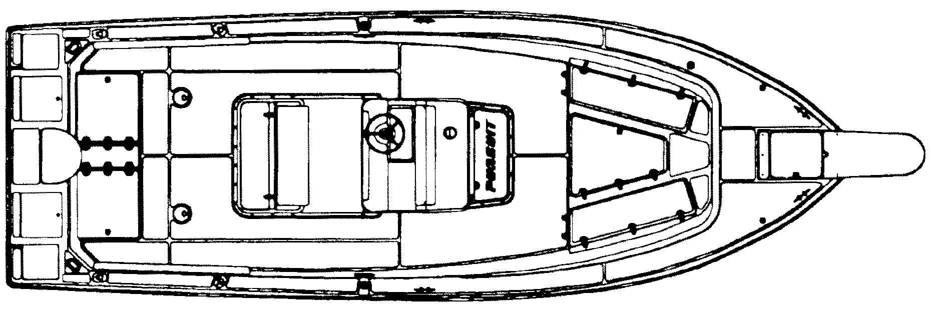 Pursuit Yachts 2600 Center Console Inboard floor plan
